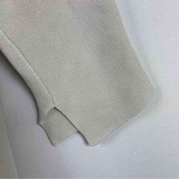 Eileen Fisher Open Cardigan Petite Large PL Silk Blend Ivory - Picture 3 of 10